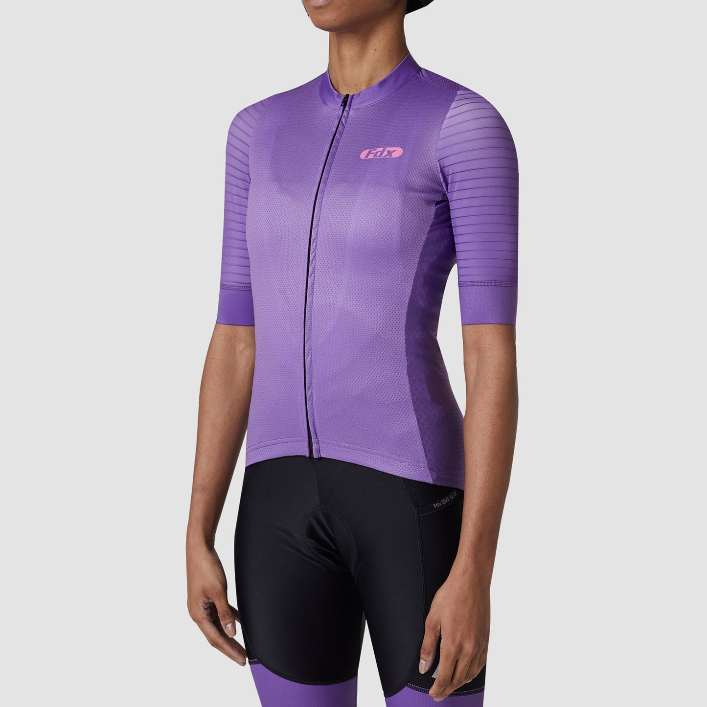 Fdx Essential Purple Women's Short Sleeve Summer Cycling Jersey