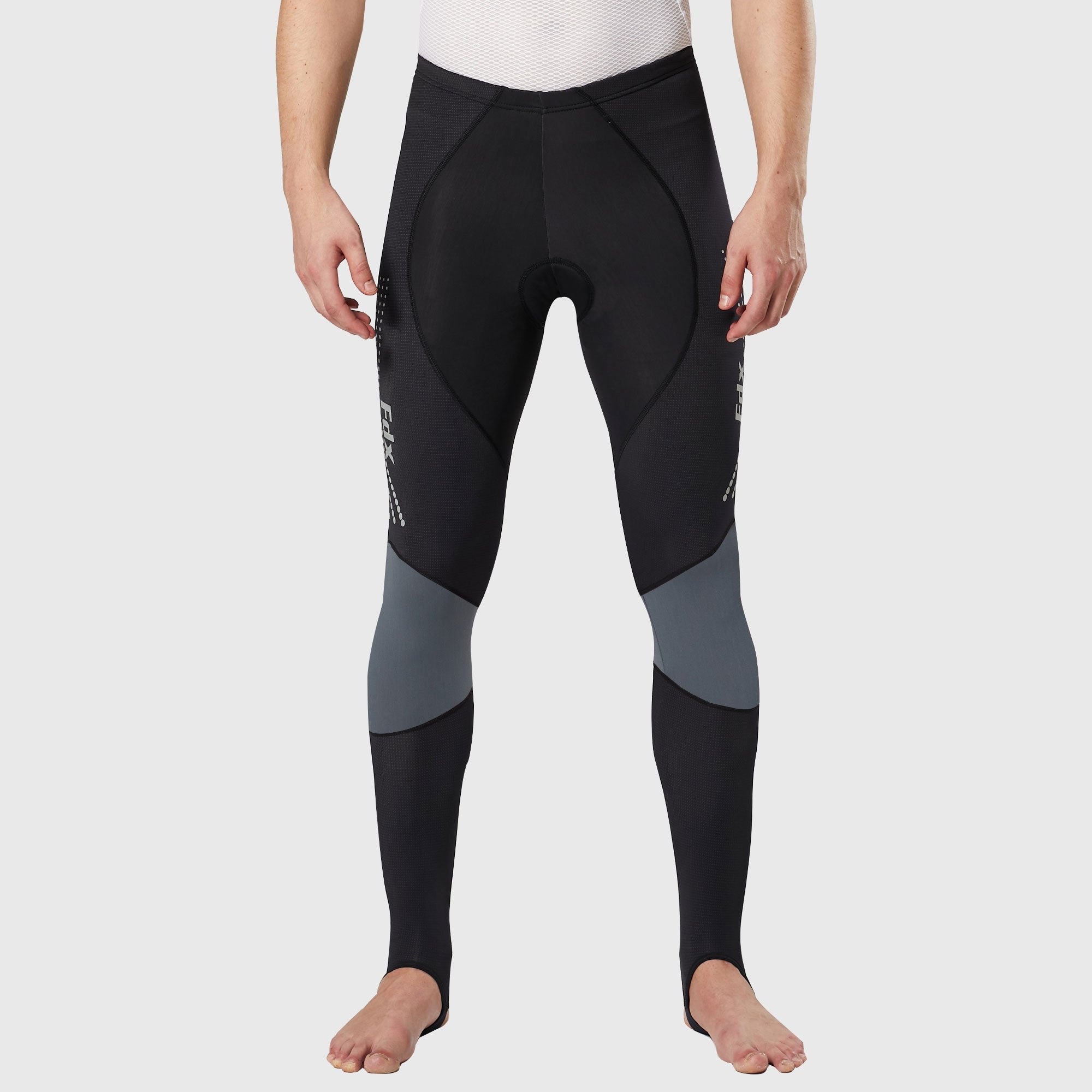 Fdx Thermodream Men's Grey Thermal Padded Cycling Tights