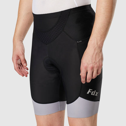 Fdx Essential Grey Men's Padded Cycling Shorts with Pockets