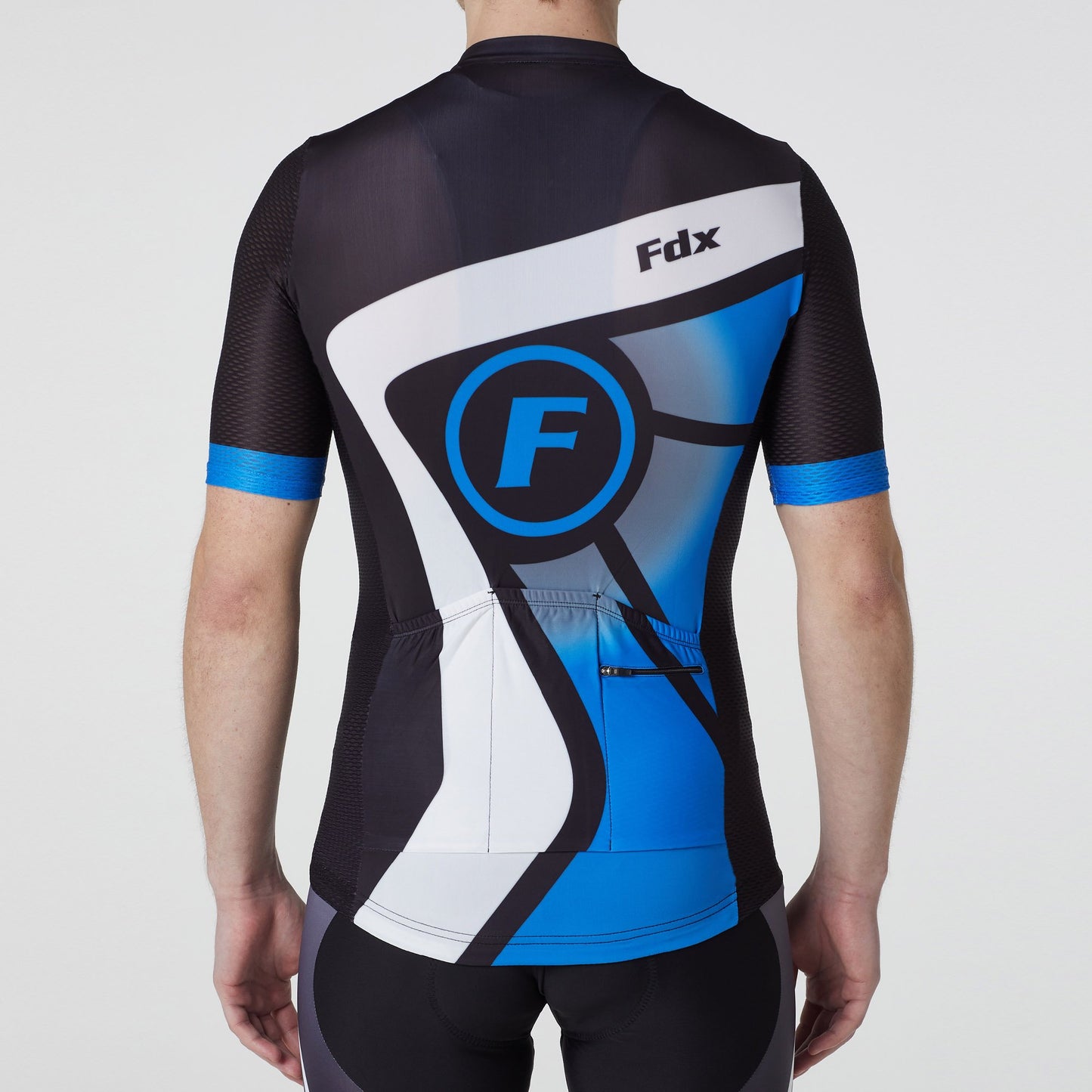 Fdx Signature Blue Men's Short Sleeve Summer Cycling Jersey