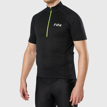 Fdx Pace Black Men's Short Sleeve Summer Cycling Jersey