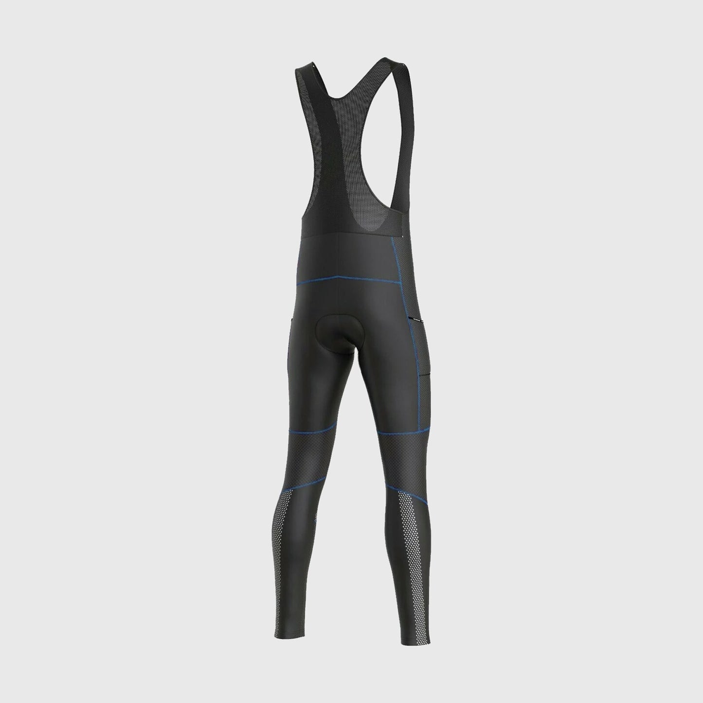 Fdx All Day Men's Blue Thermal Padded Cycling Bib Tights