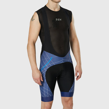 Fdx Classic II Blue Men's Padded Summer Cycling Bib Shorts