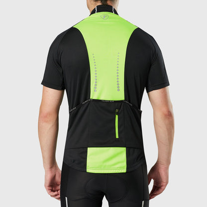 Fdx Pace Black Men's Short Sleeve Summer Cycling Jersey