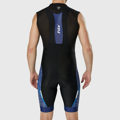 Fdx Classic II Blue Men's Padded Summer Cycling Bib Shorts