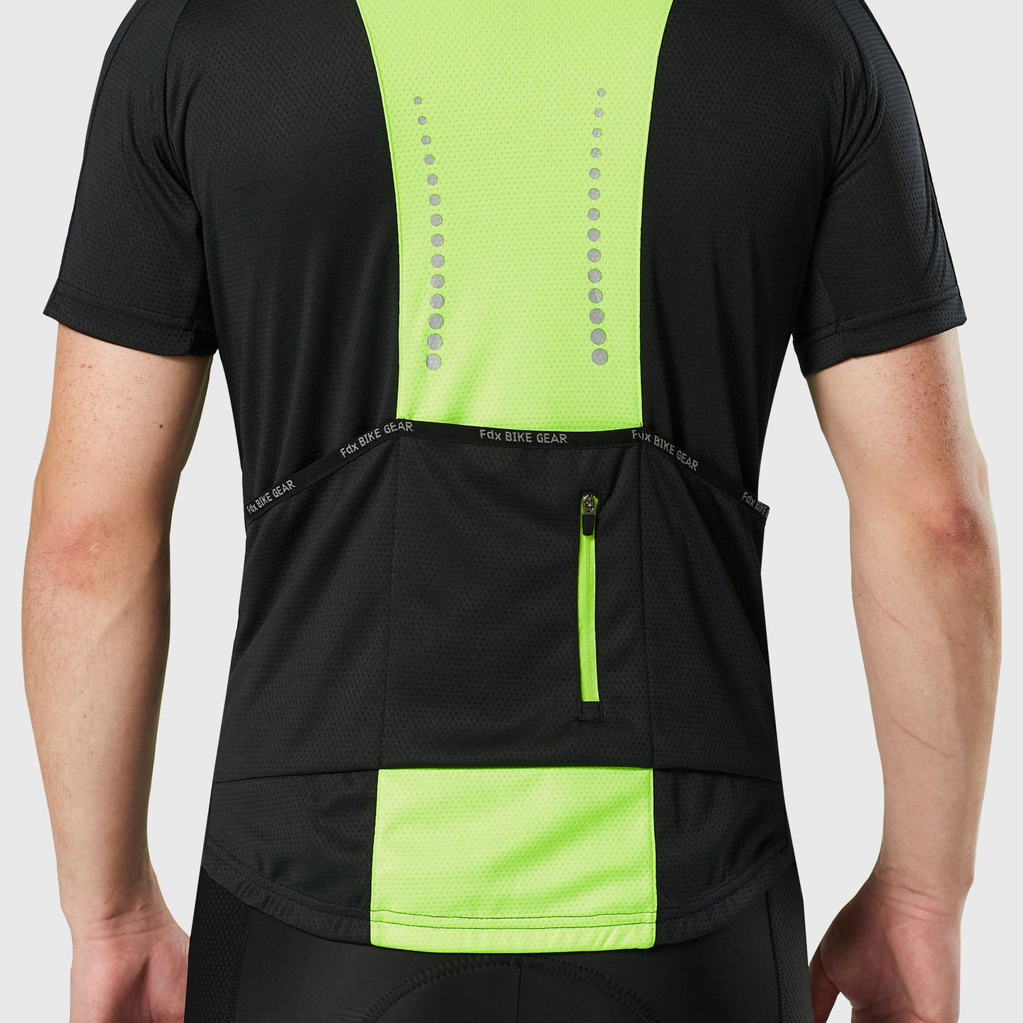 Fdx Pace Black Men's Short Sleeve Summer Cycling Jersey