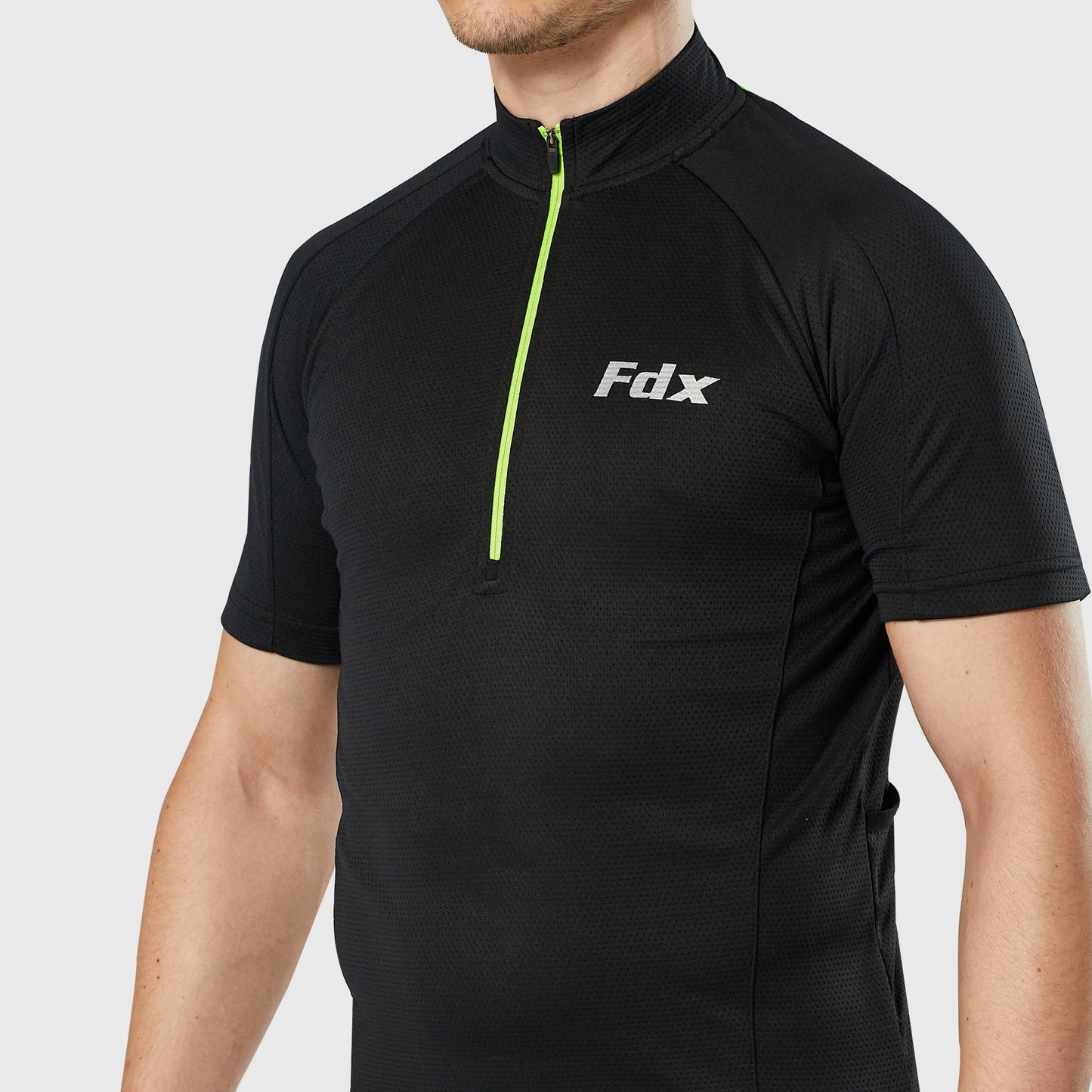 Fdx Pace Black Men's Short Sleeve Summer Cycling Jersey