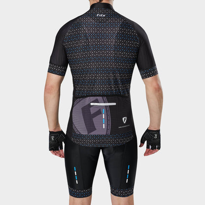 Fdx Men's Set Vega Black Short Sleeve Jersey & Bib Shorts