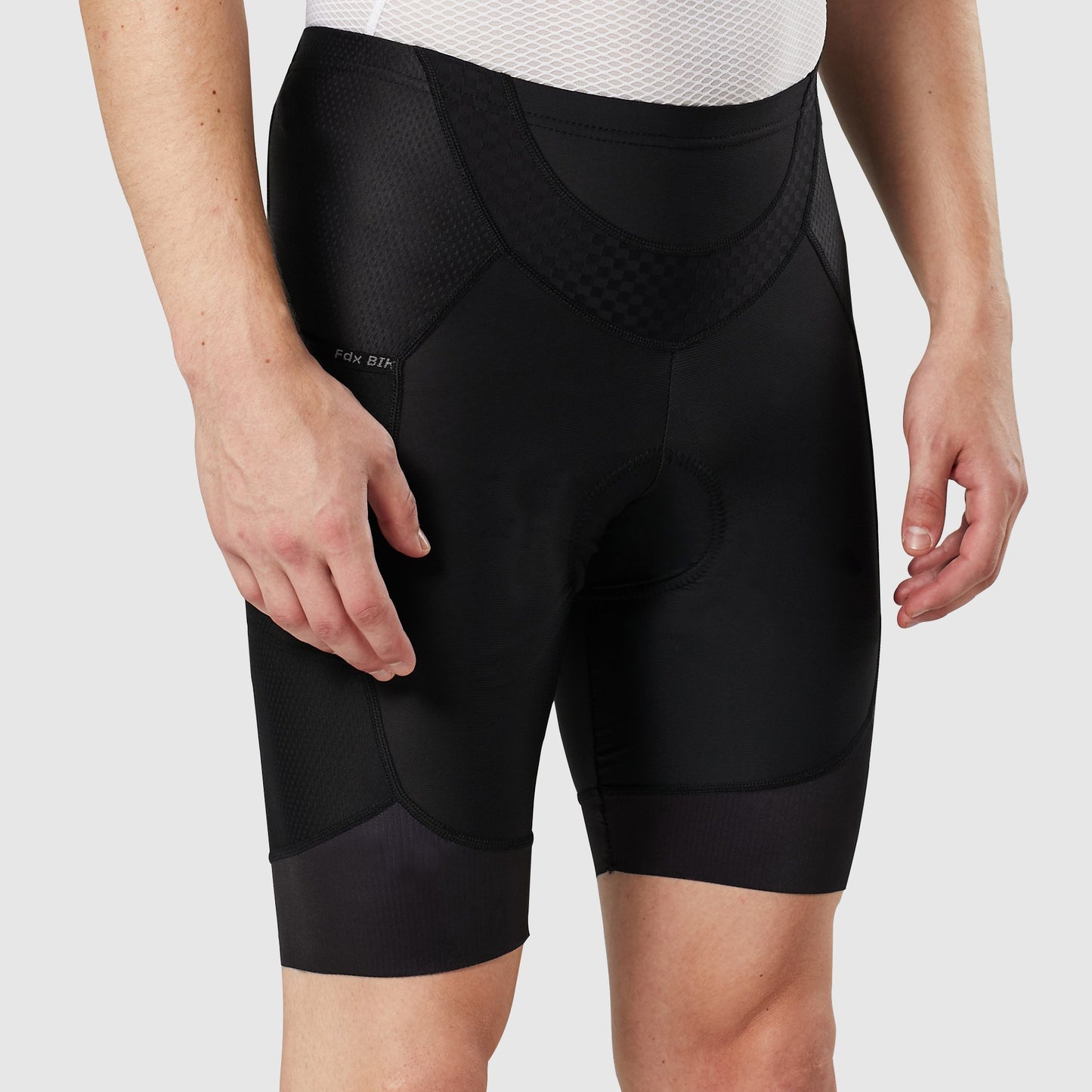 Fdx Essential Black Men's Padded Cycling Shorts with Pockets