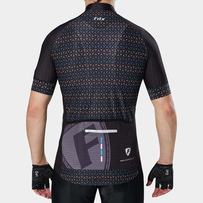 Fdx Vega Black Men's Short Sleeve Summer Cycling Jersey