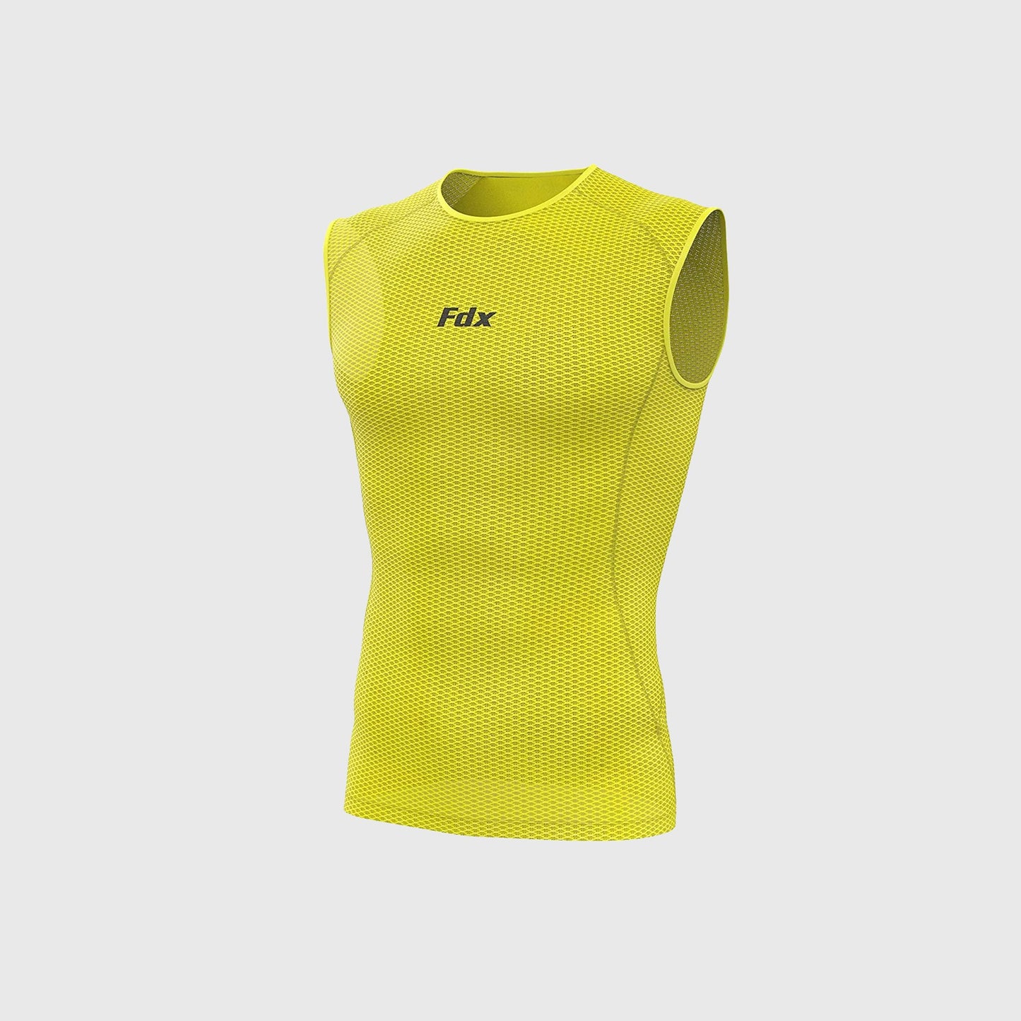 Fdx Aeroform Yellow Men's Sleeveless Mesh Summer Cycling Top