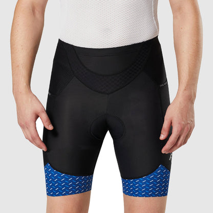 Fdx Essential Blue Men's Padded Cycling Shorts with Pockets