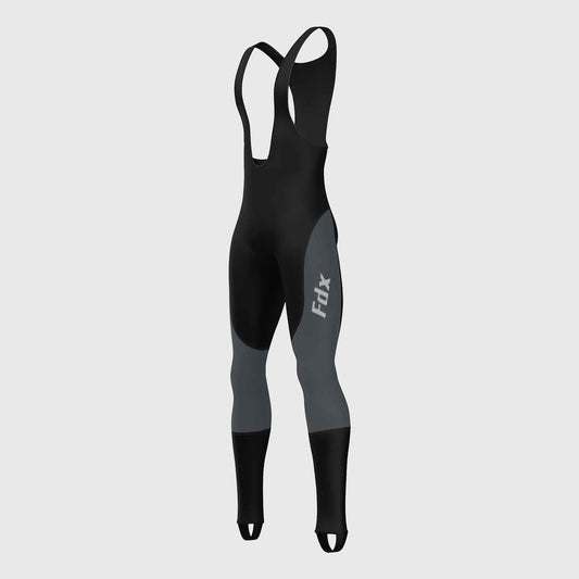 Fdx Cyclox Men's Grey Thermal Padded Cycling Bib Tights