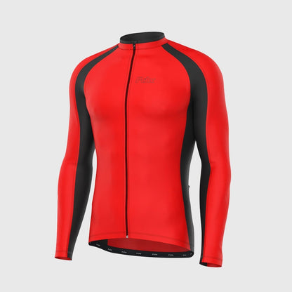 Fdx Transition Red Men's Long Sleeve Winter Cycling Jersey