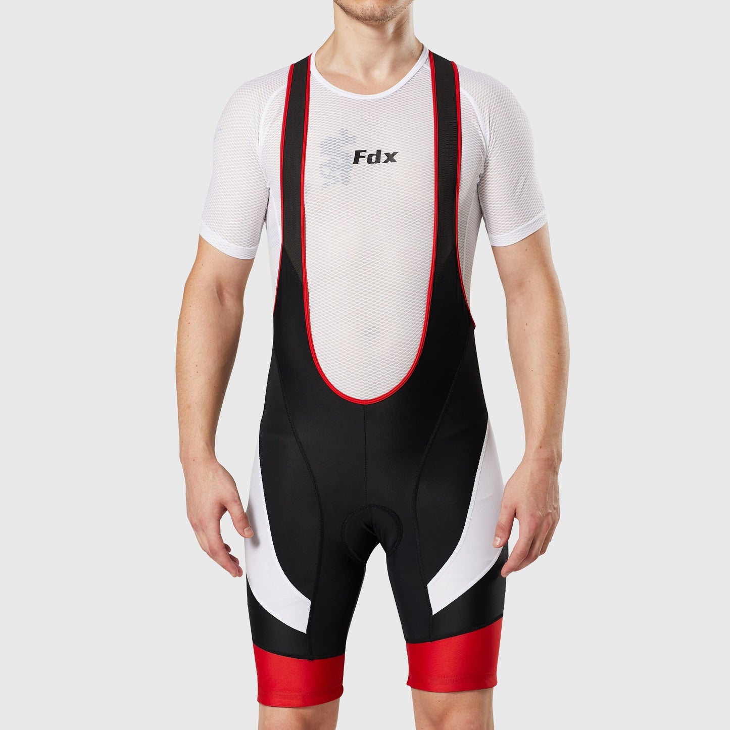 Fdx Windsor Red Men's Padded Summer Cycling Bib Shorts