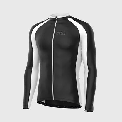 Fdx Transition Black Men's Long Sleeve Winter Cycling Jersey