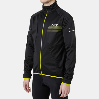 Fdx Arch Men's Fluorescent Yellow Windproof & Water Resistant Cycling Jacket