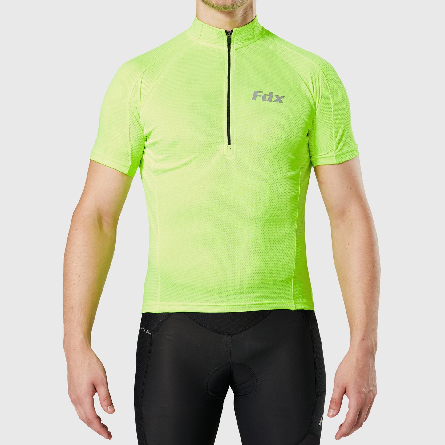 Fdx Pace Yellow Men's Short Sleeve Summer Cycling Jersey