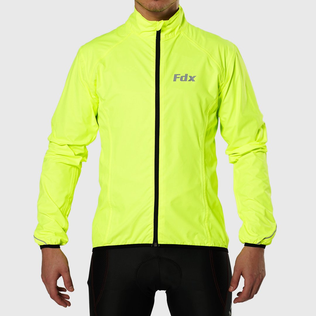 Fdx J20 Yellow Windproof & Waterproof Men's Cycling Jacket