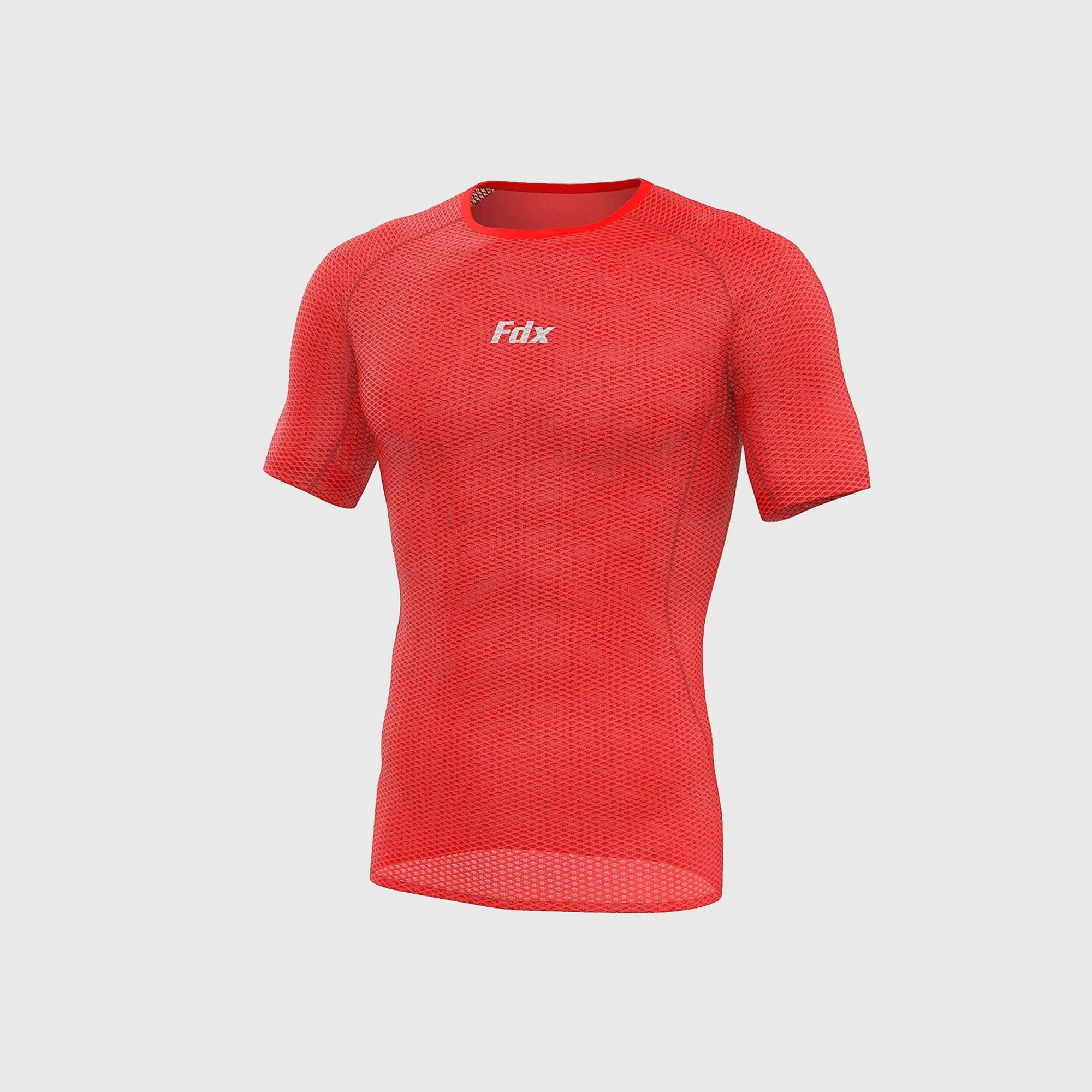 Fdx Aeroform Red Men's Short Sleeve Mesh Summer Cycling Top
