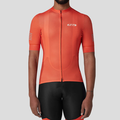 Fdx Essential Orange Men's Short Sleeve Summer Cycling Jersey