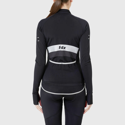 Fdx Arch Women's Black Thermal Roubaix Long Sleeve Cycling Jersey