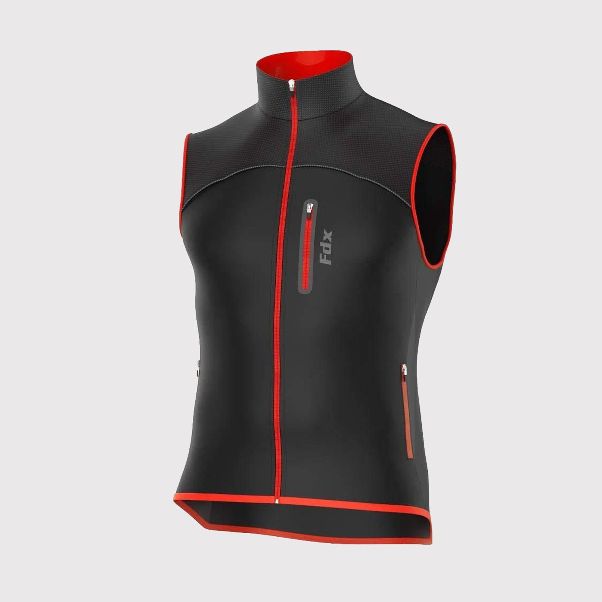 Fdx Stunt Red Men's Softshell Windproof Cycling Gilet