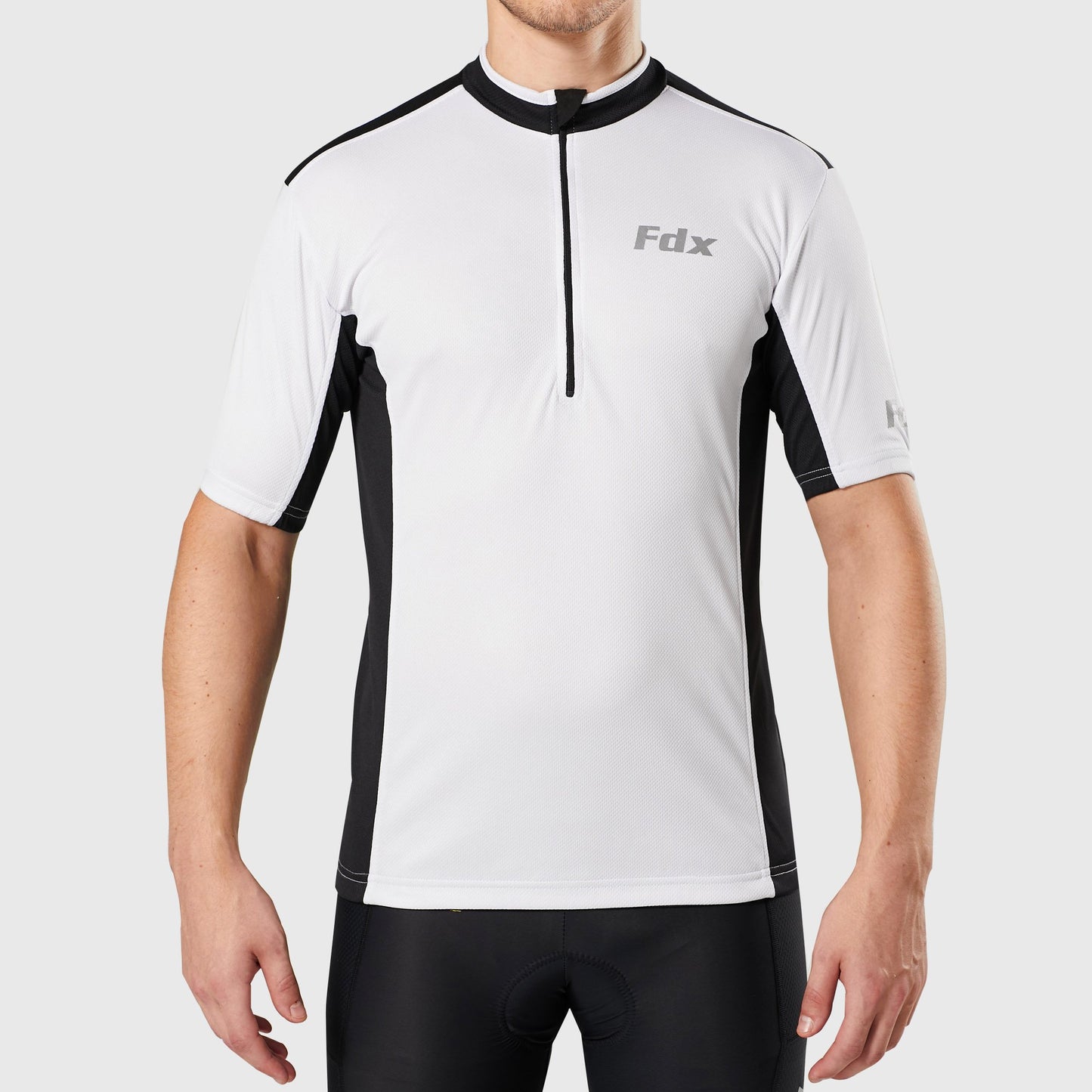 Fdx Vertex White Men's Short Sleeve Summer Cycling Jersey