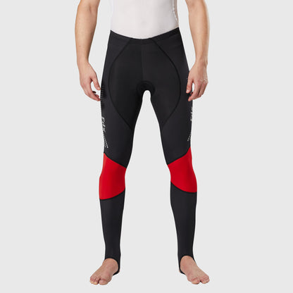 Fdx Thermodream Men's Red Thermal Padded Cycling Tights