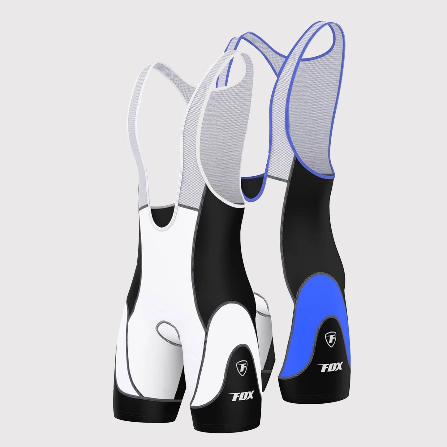 Fdx Windrift Blue Men's Padded Summer Cycling Bib Shorts