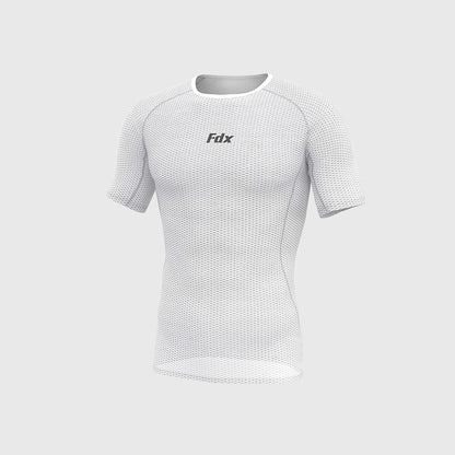 Fdx Aeroform White Men's Short Sleeve Mesh Summer Cycling Top