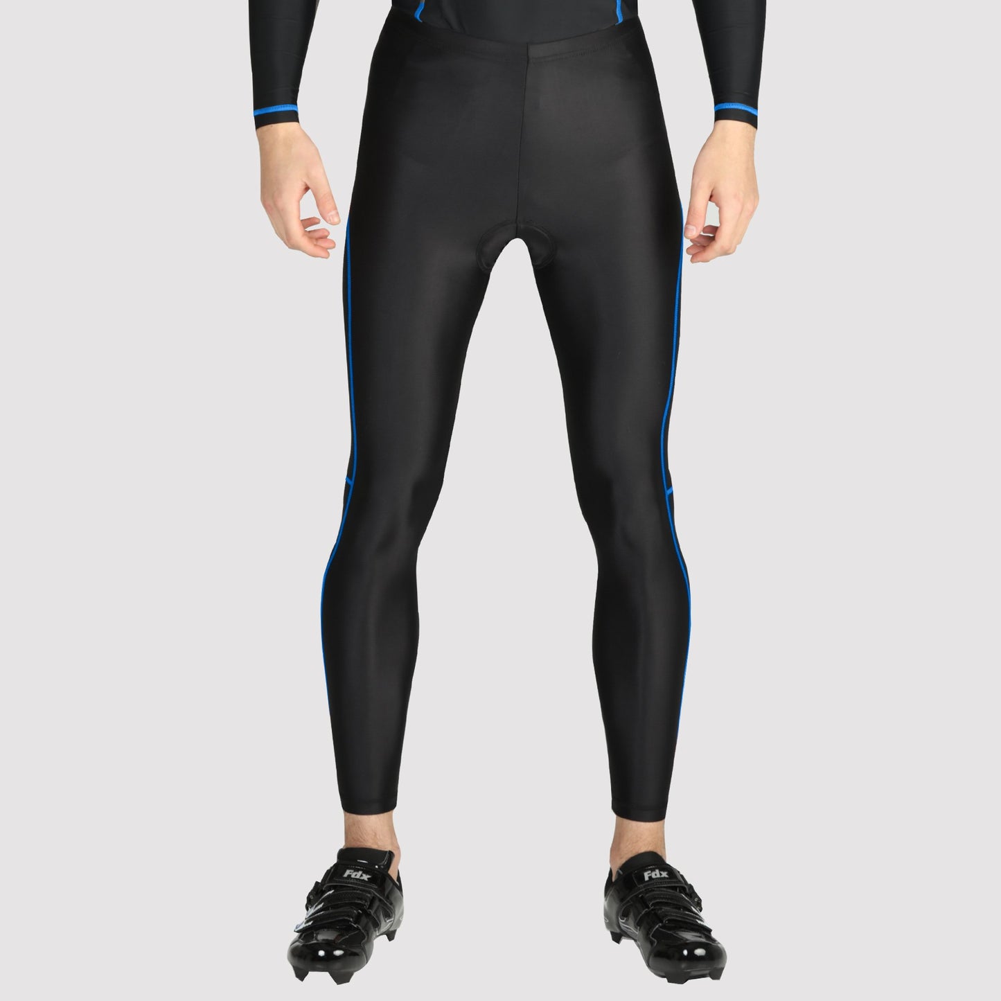 Fdx Heatchaser Blue Men's Compression Winter Cycling Tights