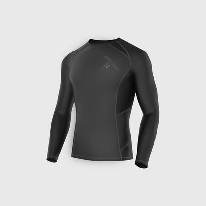 Fdx Recoil Grey Men's Base Layer Thermal Winter Compression Top