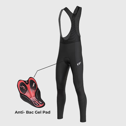 Fdx Duo Men's Black Thermal Padded Cycling Bib Tights