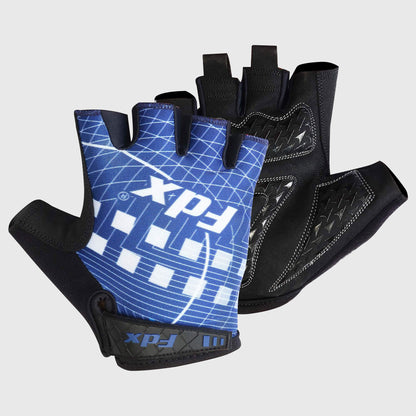 Fdx Classic II Navy Blue Gel Padded Short Finger Summer Cycling Gloves