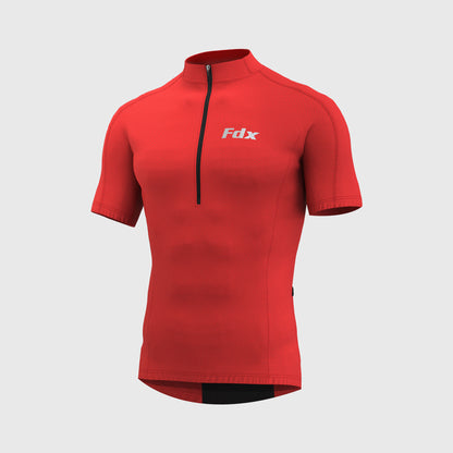 Fdx Pace Red Men's Short Sleeve Summer Cycling Jersey