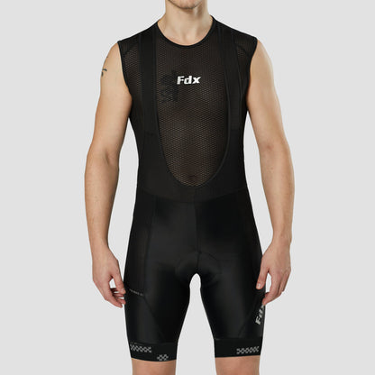 Fdx Men's Set All Day Black Short Sleeve Jersey & Bib Shorts