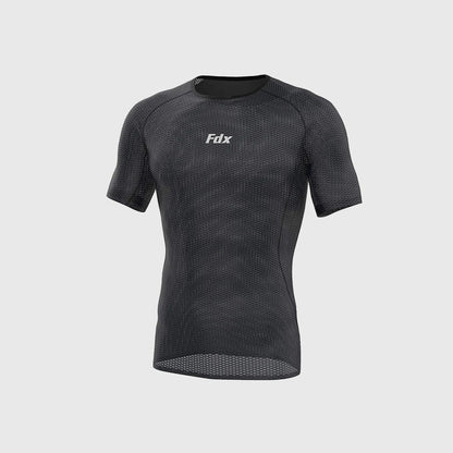 Fdx Aeroform Black Men's Short Sleeve Mesh Summer Cycling Top