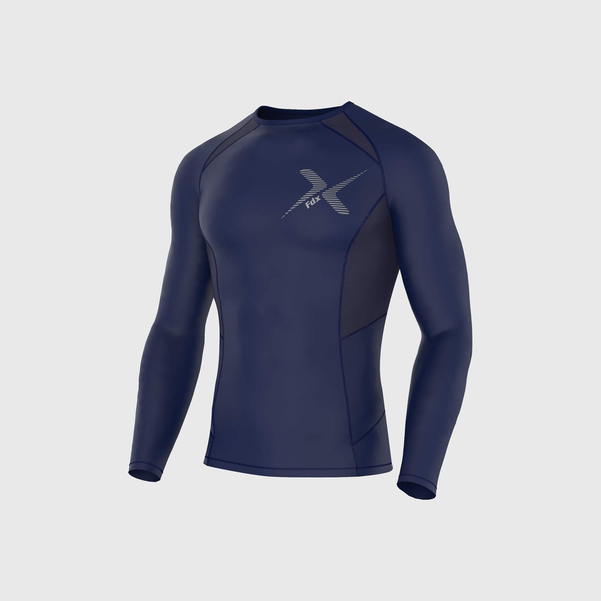 Fdx Recoil Men's Full Sleeves Thermal Base Layer Top Blue