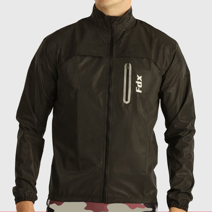 Fdx 360° Black Reflective Waterproof Cycling Jacket