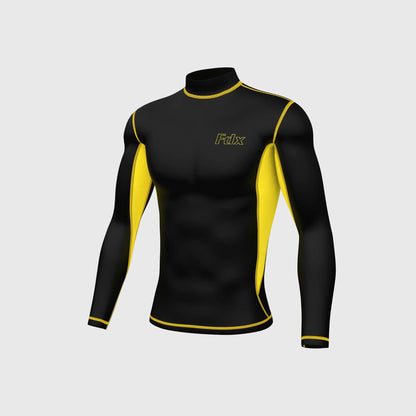 Fdx Inorex Yellow Men's Thermal Winter Base Layer Compression Top