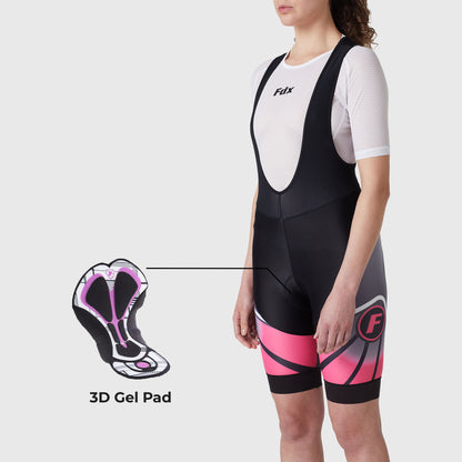 Fdx Signature Pink Women's Summer Cycling Padding Bib Shorts