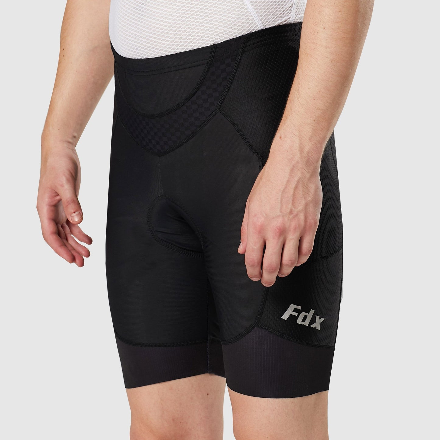 Fdx Essential Black Men's Padded Cycling Shorts with Pockets