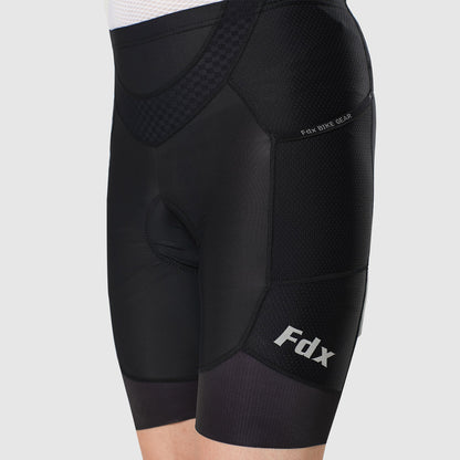 Fdx Essential Black Men's Padded Cycling Shorts with Pockets