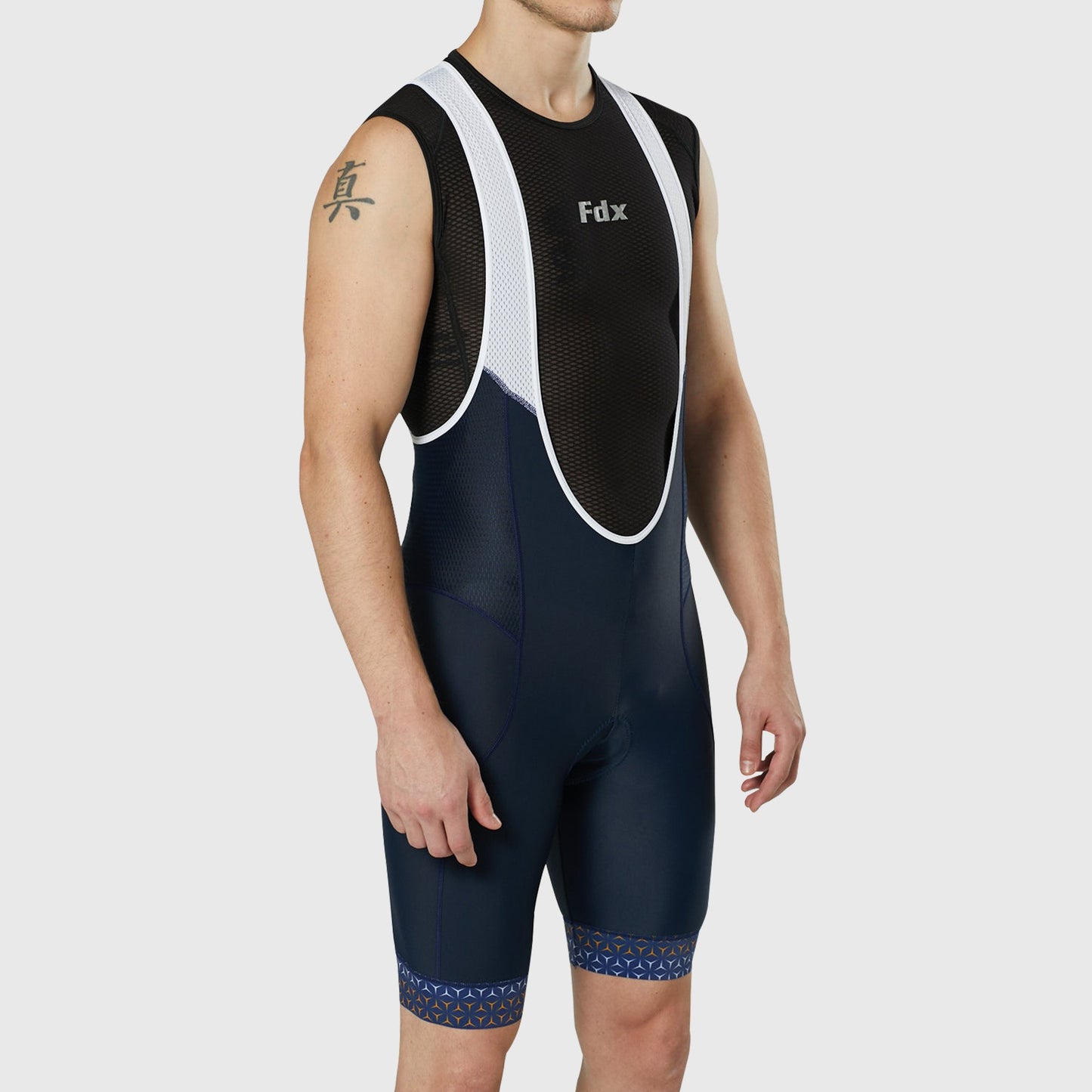 Fdx Vega Blue Men's Padded Summer Cycling Bib Shorts