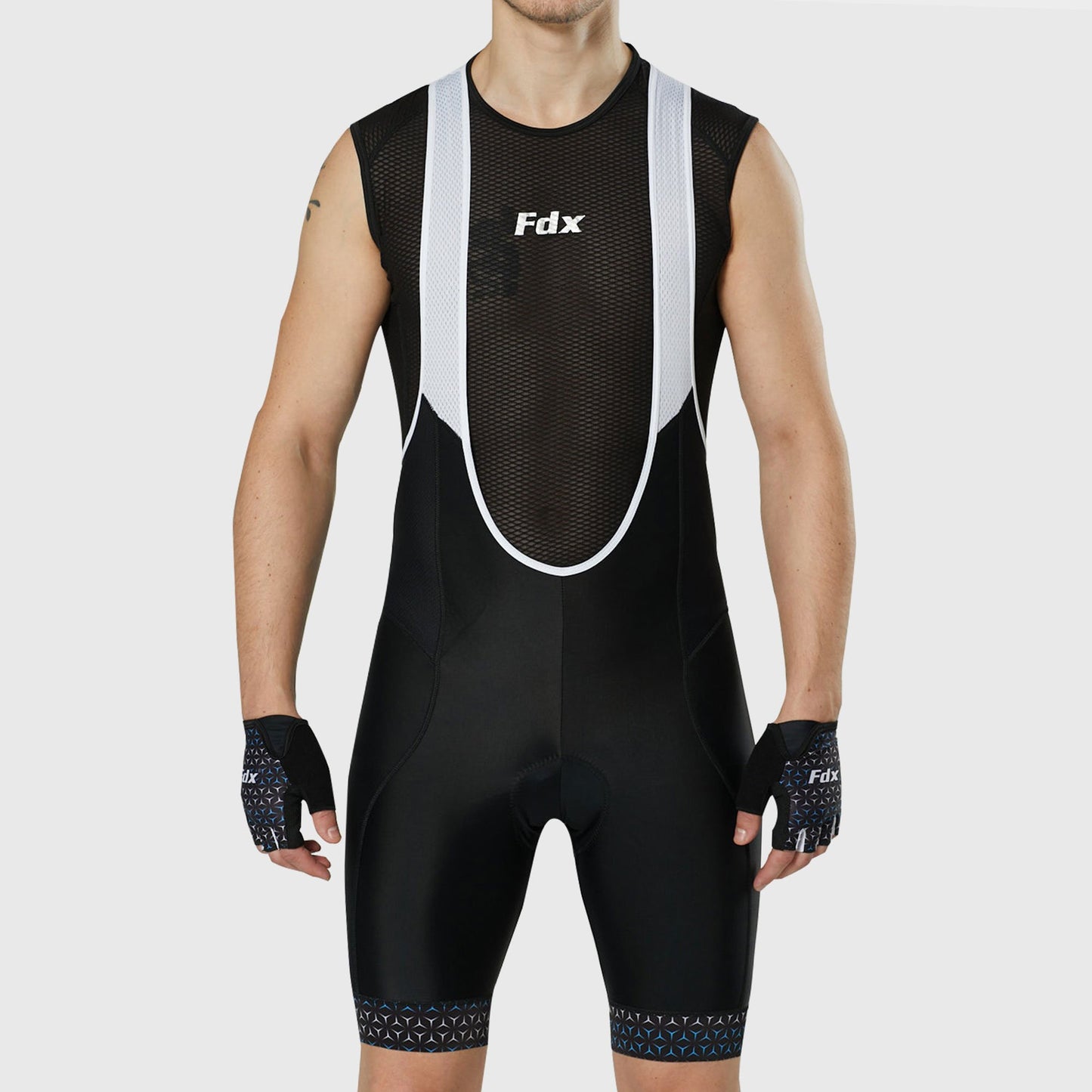 Fdx Men's Set Vega Black Short Sleeve Jersey & Bib Shorts