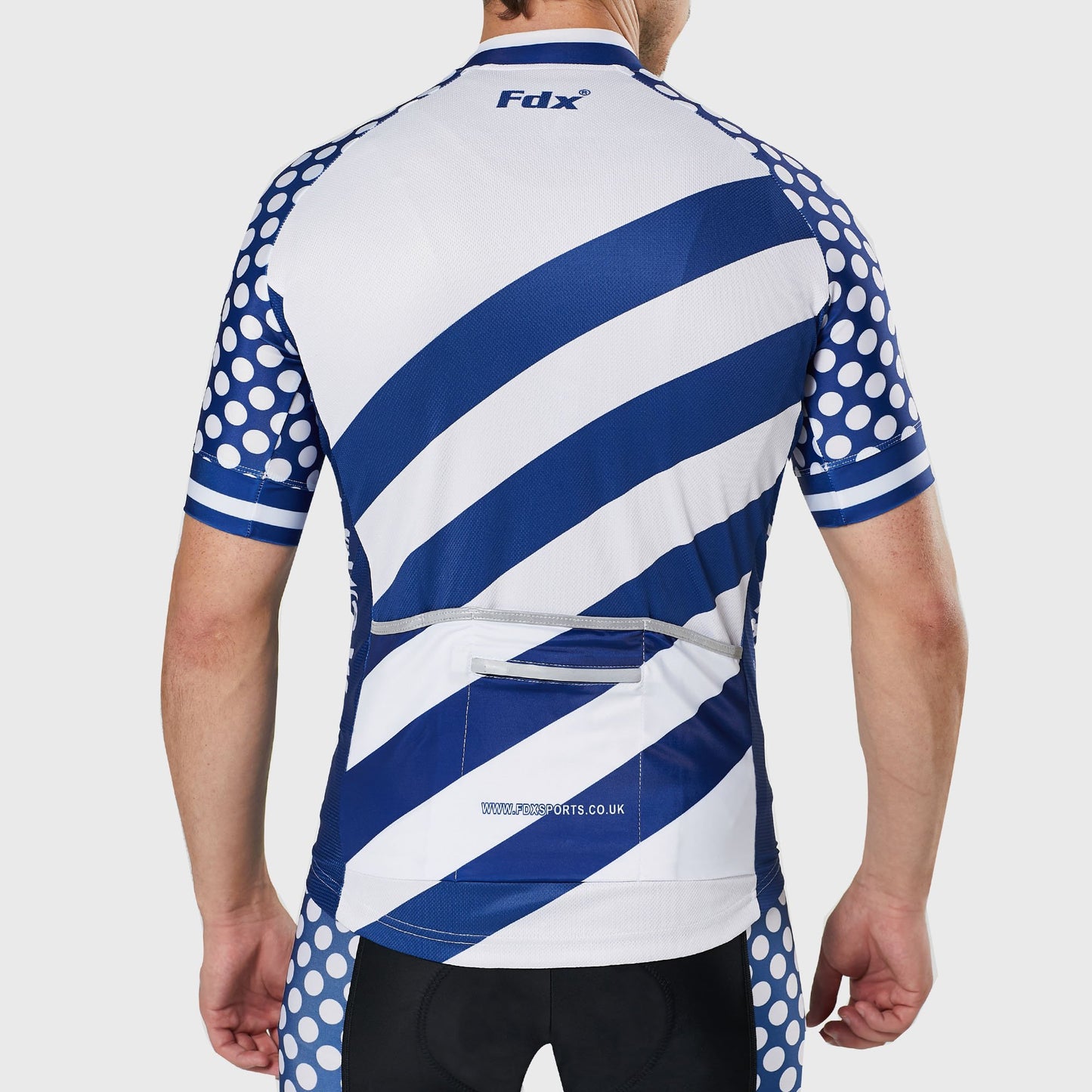 Fdx Equin White Men's Short Sleeve Summer Cycling Jersey