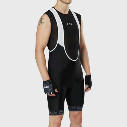 Fdx Men's Set Vega Black Short Sleeve Jersey & Bib Shorts