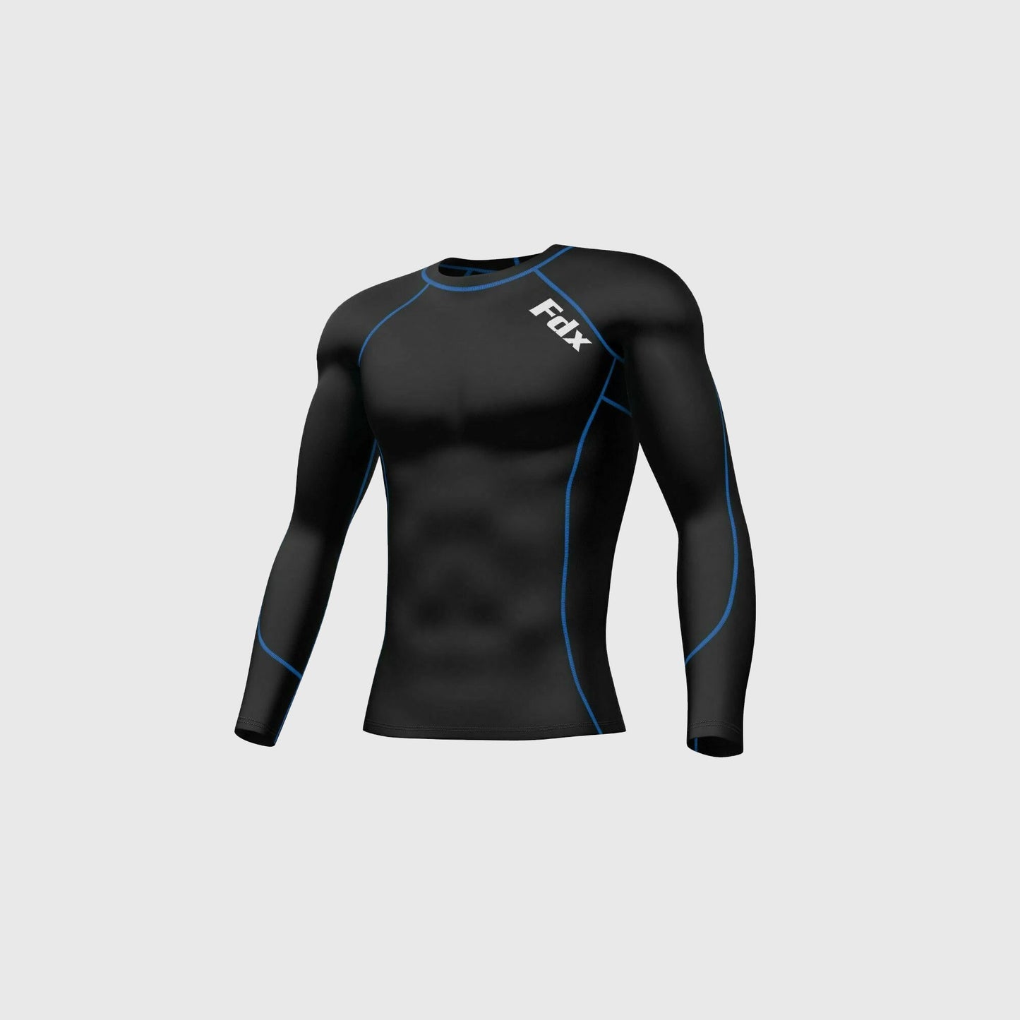 Fdx Men's Set Blue Thermolinx Compression Base Layer Shirt & Leggings