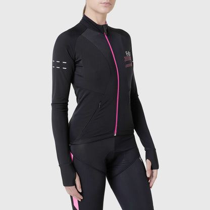 Fdx Arch Women's Pink Thermal Roubaix Long Sleeve Cycling Jersey